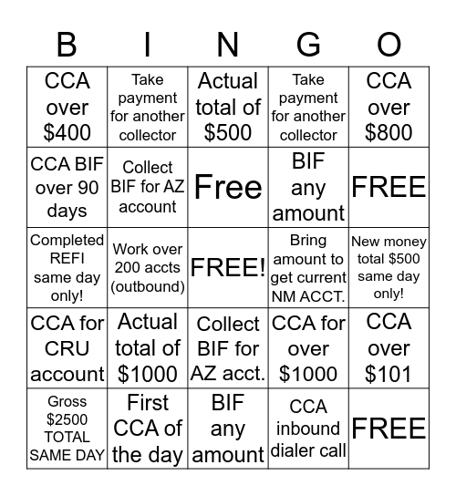 JUNE CONTEST Bingo Card