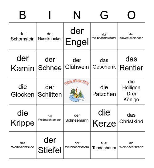 Weihnachten Bingo Card