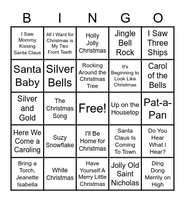 Christmas Bingo Card