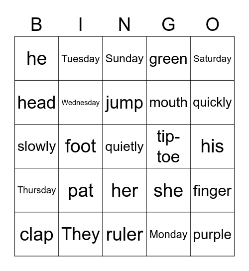 December 17 Bingo Card