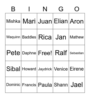 Bingo Card