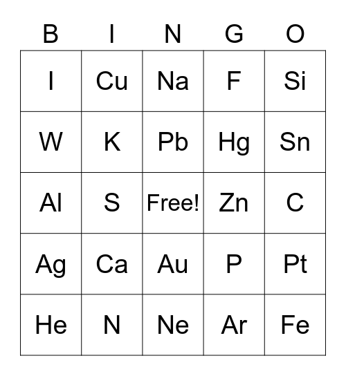 element-bingo-card