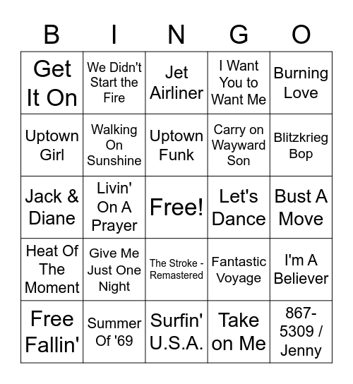 St. Agnes Music Bingo Round 2 Bingo Card