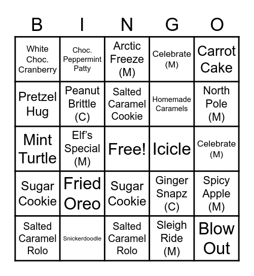 21 Flavors of ‘21 Bingo Card