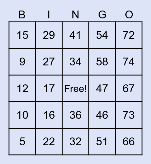 DAE CARD - YEAR END BINGO Card