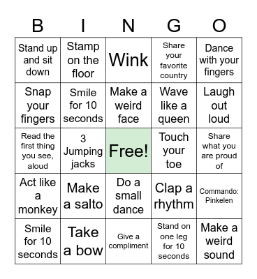 Casa Bingo Card