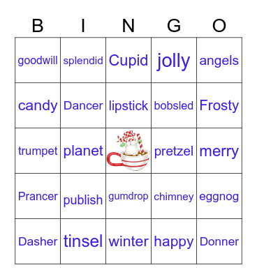 Holiday 2-syllable Bingo Card