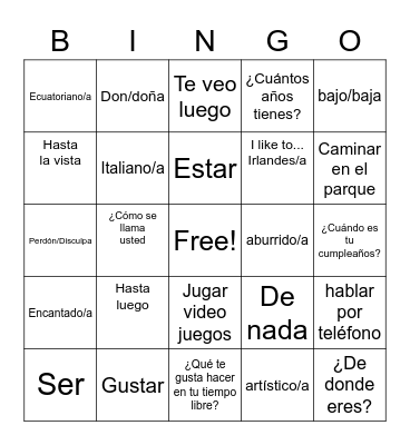 Jaina Parganel Bingo Card