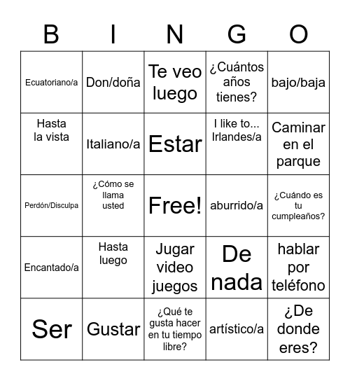 Jaina Parganel Bingo Card