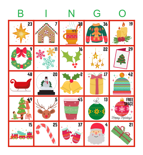 Holiday BIngo Card