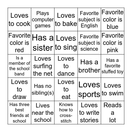 Bingo Card