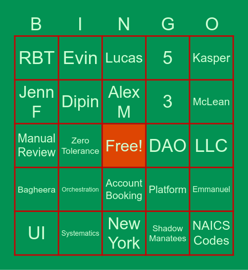 ---- Bingo Card