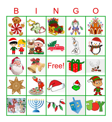 Christmas Bingo Card