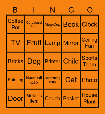 I Spy Virtual Bingo Card