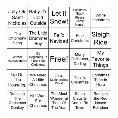 Christmas Bingo Card