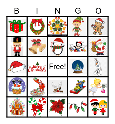 Christmas Bingo Card