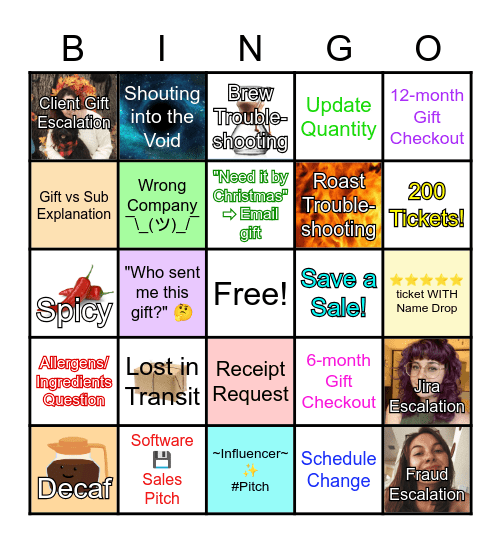 Atlas Support Bingo Card