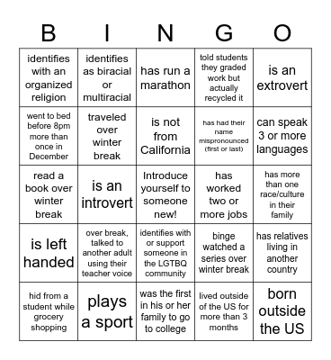 The world is our home, we will make it better! Bingo Card
