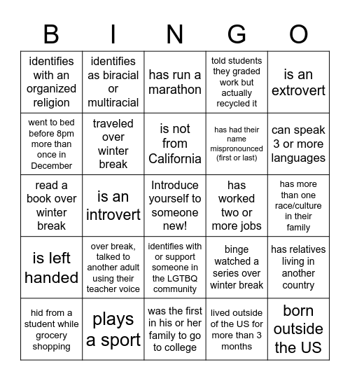 The world is our home, we will make it better! Bingo Card