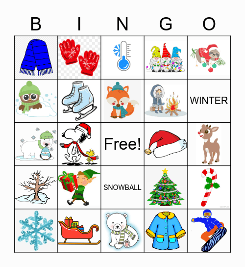 Winter Bingo! Bingo Card