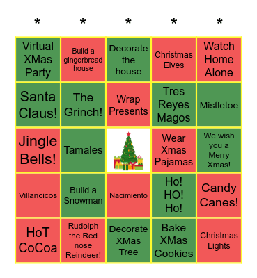 Feliz Navidad!!! Bingo Card