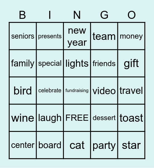 Parliament Party Bingo Card