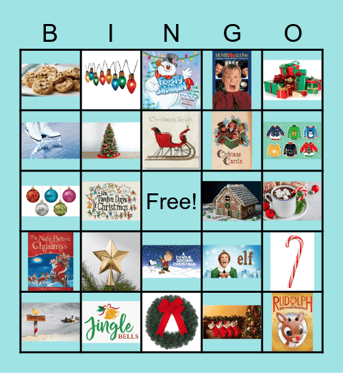 Holiday Fun Bingo Card