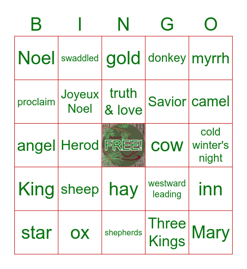 NATIVITY Bingo Card