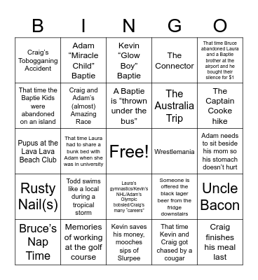 Baptie BINGO! Bingo Card