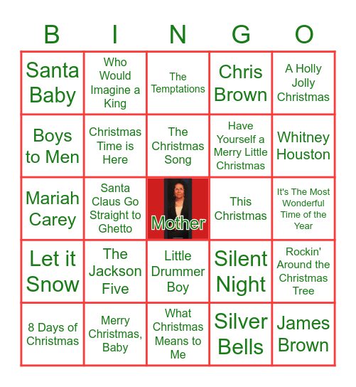 Soulful Christmas Bingo Card
