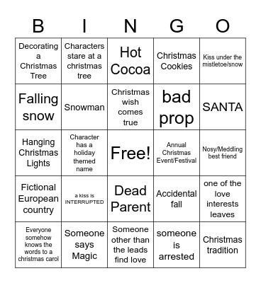 The Knight Before Christmas Bingo Card