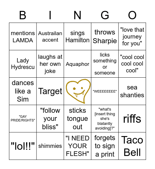 bingothebard Bingo Card