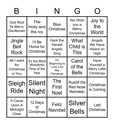 CHRISTMAS 2021! Bingo Card
