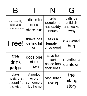 americo bingo Card