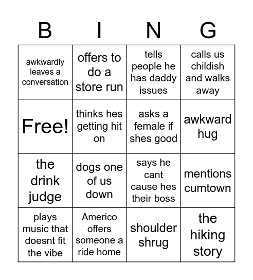 americo bingo Card