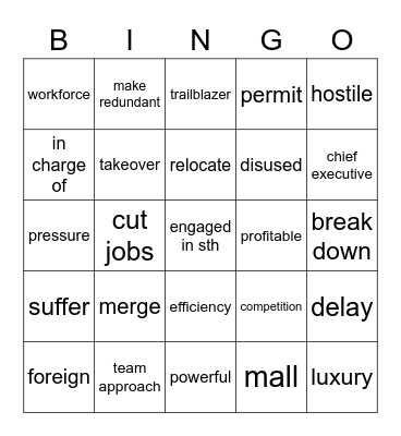 ML Interm U3 Bingo Card