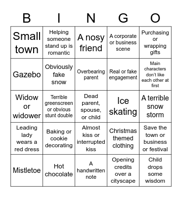 CHRISTMAS MOVIE BINGO 2021 Bingo Card