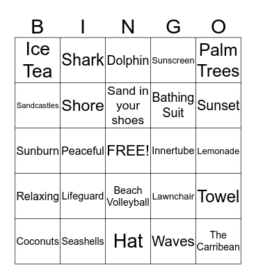 Beach Blanket Bingo Card