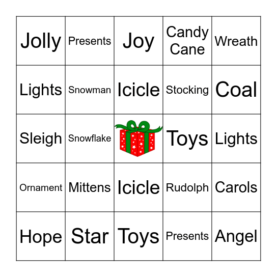 CHRISTMAS BINGO Card