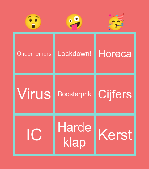 Persconferentie Bingo Card