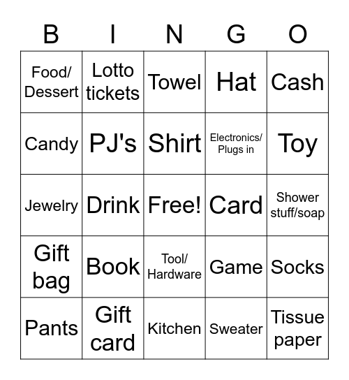 Xmas Bingo Card