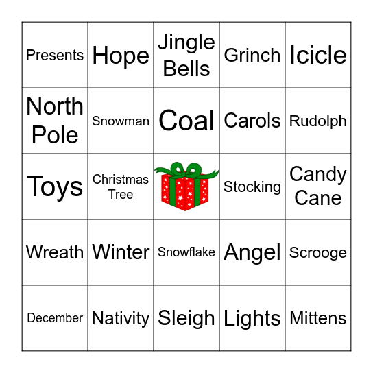 CHRISTMAS BINGO Card
