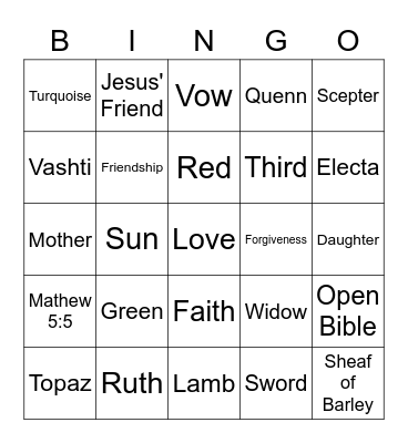 STARS Bingo Card