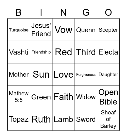 STARS Bingo Card