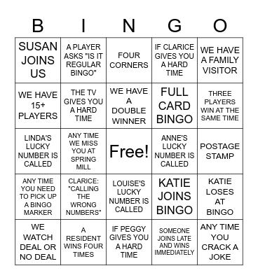 JOHN'S CHRISTMAS CARD Bingo Card