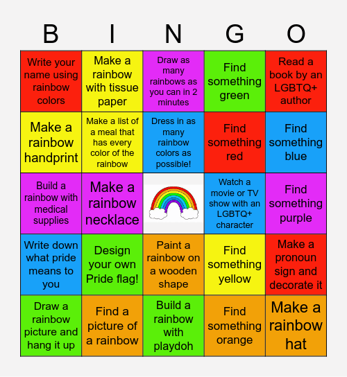 JUNE-Pride Month Bingo Card