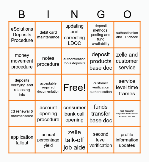 Discover Bingo ! Bingo Card