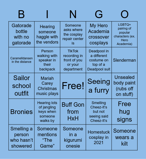 WinterFest Bingo Card