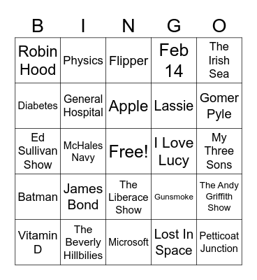 Gm 9 Jan 22 Trivia one line Bingo Card