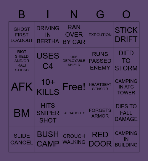 SLIGHTLY EDITED PUFFER BINGO Card